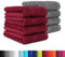 BaSaTex Frottee Handtücher Set 50x100, 100% Baumwolle Öko-Tex Made in Green, Handtuch Set 8er Pack Anthrazit Grau + Bordeaux