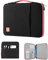Dadanism 9-11 Tablet Sleeve Organizer Carrying Case with Handle for iPad (A16) 11, iPad 10th Gen 10.9 Air 5/4, i-Pad Air/Pro 11, i-Pad 9/8/7th 10.2, Galaxy Tab A9+ 11, reMarkable 2,Black + Pink