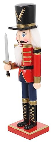 Abaodam Decorazione Natalizia Legno Figurina Soldato Nutcracker Per Festività Perfetta Per Casa Ristoranti e Vivace e Pittura Mano