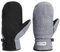 Harssidanzar Damen Winter Lederhandschuhe Outdoor Warm Fleece Thinsulate gefüttert Skifahren Fäustlinge SL020EU,Grau/Schwarz,Größe S