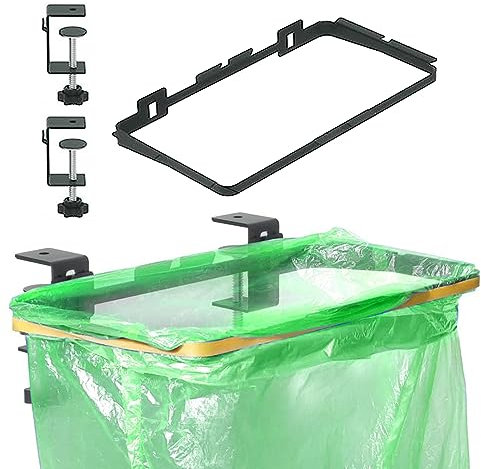 Porte-Sacs Poubelle Suspendu, Support de Poubelle pour La Cuisine, Support à Ordures sur La Porte de L'armoire, Distributeur de Sacs, pour Les Cuisines, Les Armoires, Le Camping