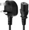 JUSTOP 1M UK Power Cable Kettle Lead 5A BS1363 Plug To IEC C13 Suitable For Desktop PCs, Network Switches, PDUs Etc