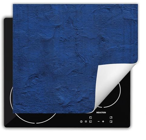 DarHaus Herdabdeckplatte Einteilig Küche Herdabdeckung Ceranfeld Herdabdeckplatten Anti Rutsch Matte Aufrollbar 60x52 cm, blau - schiefer