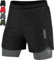 RDX Shorts De Course, Shorts De Sport Homme 2 Fermetures Eclair et 2 Poches pour Téléphone, Elastique Léger à Séchage Rapide pour Fitness Entraînement, Jogging, Natation, Vélo, Yoga