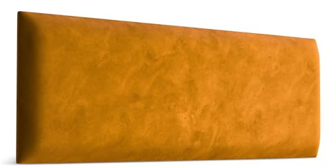 Muralo Wandkissen Gepolstert, Magic Velvet - 90x30 cm, Honiggelb | Wandpaneel, ideal als Bettkopfteil oder Lendenkissen - für Schlafzimmer und Wohnzimmer, einfache Anbringung mit Montagekleber