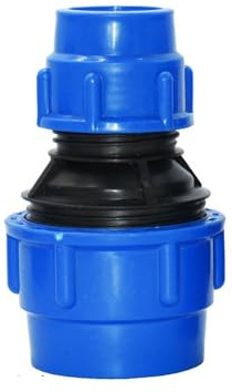 MiJunHD Raccord droit réducteur de tuyau en polyéthylène, 63 mm à 40 mm, raccord rapide en plastique pour arrosage de jardin et agriculture (1 pièce)