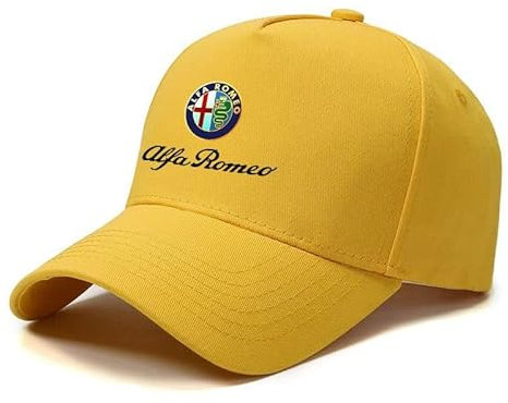 SANNITOU Baseball Cap Herren und Damen Verstellbare Baseballkappe für Alfa Romeo Giulia Stelvio Sportiva Mito Giulietta Einheitsgröße Sonnenmütze Basecap mit Auto-Logo,OneSize-A