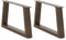 vidaXL Esstisch Beine V-Form 2 Stück Naturstahl 60x(30-31,3) cm Stahl, Bein für Tisch, Esszimmertischbein, Tischbein für Esstisch