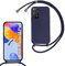 xinyunew Coque pour Xiaomi Redmi Note 11 Pro avec Cordon de Collier, Coque avec Cordon Étui Silicone TPU Housse, Collier RéglableTéléphone Portable Lanyard Case Xiaomi Redmi Note 11 Pro, Bleu