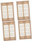 KONTONTY 4 Pezzi Finestra Miniatura Casa Bambole Decorativa Modellismo Arredamento Accessorio Scena Fai Da Te Beige 2