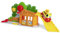 Dickie Toys ABC Flower Fun House - Garaje para Coche (62 x 23 cm), Colorido Concesionario a Partir de 1 año, Incluye Coche de Juguete, rampa y Funciones, Juguete para bebés y niños pequeños a Partir