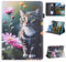Vaitasy Funda para iPad 9.7 (2018/2017) iPad Air 2/ iPad Air, Soporte Múltiple Ángulo Cover con Ultra Slim Tableta Protectora Carcasa iPad 6/5 Generation - Gato de Flores