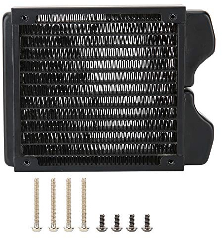 Radiador de enfriamiento de agua con disipador de calor de 12 tubos roscado para computadora/instrumento de belleza (120 mm)