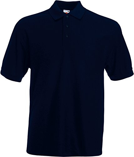 POLOSHIRT FRUIT OF THE LOOM 65/35 S M L XL XXL L,Dunkelblau L,Navy