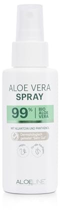 Aloe Vera Spray 99% Bio - ohne Duft- & Farbstoffe – mit Allantoin & Panthenol – vegan – 1er Pack (1 x 100 ml)