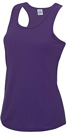 Just Cool Girlie Fit Sports Ladies Vest / Tank Top (M) (Purple)