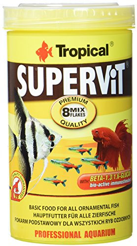 Tropical Supervit Premium Hauptfutter, Flockenfutter für alle Zierfische, 1er Pack (1 x 500 ml)