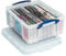 Really Useful Box 18CCB DVD-/CD- Aufbewahrungbox, 18 L, klar transparent