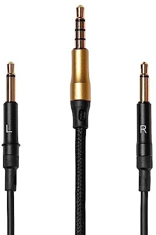 Câble asymétrique Meze audio 99 Classics mono 3,5 mm à 3,5 mm 3 m Noir et Or