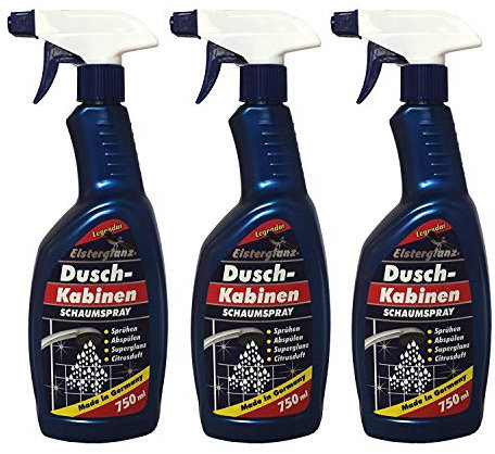 Preisjubel 12 x 750ml Elsterglanz Duschkabinen Schaumspray, Duschkabinenreiniger Spray
