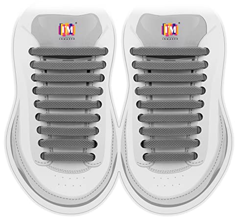INMAKER Cordones sin Ataduras para Niños y Adultos, Cordones Elásticos para Zapatillas de Deporte, Cordones Planos sin Ataduras de Silicona para Zapatillas de Correr