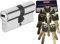ABUS XP20S Doppelzylinder Länge (a/b) 30/40mm (c=70mm) mit Sicherungskarte und 10 Schlüssel mit Design-Clip, Not-u. Gefahrenfunktion und SKG** Bohrschutz