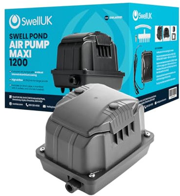 Swell Air Pumps Maxi 1200 | Robust Air Pump | Garden Pond Air Pump | Fish Pond Essential | 3 Year Guarantee