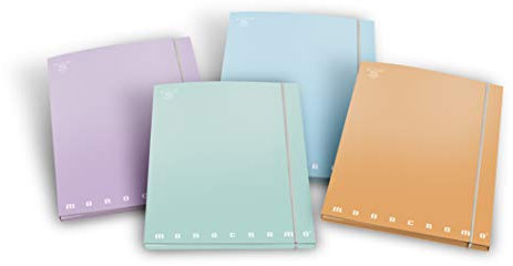 Pigna, Cartella portadocumenti con elastico MONOCROMO PASTEL, dorso 1,2, formato 26x35,5 cm., pacco da 6 pezzi