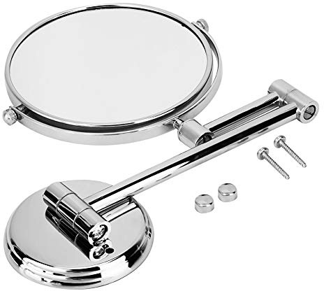 Garosa Schminkspiegel für Wandmontage, doppelseitig 3X / 1x vergrößerter Vanity-Vergrößerungsspiegel mit 11,6-Zoll-Erweiterungs-Schwenker für Waschraum und Bad(6inch)