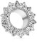 beyoutifulthings Ohr-Tunnel Blume Zirkonia Silber Clear Ohr-Piercing Edelstahl Ohr-Schmuck Screw Fit Flesh Plug Schraub-Verschluss 6mm