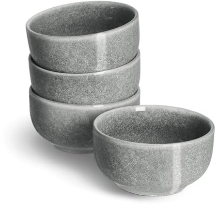 SPRINGLANE Schale klein 4er-Set - Geschirr Misty Cliff, Grau, Steingut Tafelservice