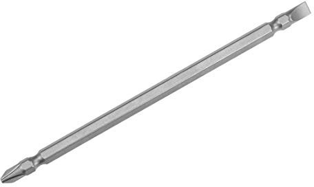 sourcing map PH2/SL6 Magnetic Double Head Screwdriver Bits, 1/4 Inch Hex Shank 5.9-inch Length S2 Power Tool