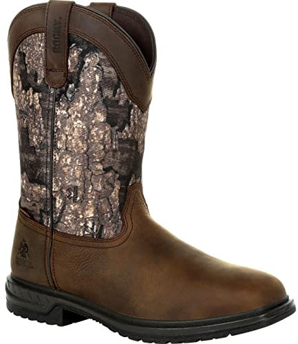 ROCKY Herren Worksmart Westernstiefel, Realtree Echtholz, 42 EU