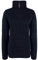 OXMO OXCarry Damen Strickpullover Troyer Grobstrick Pullover mit Troyerkragen Rippbündchen Label-Details Regular fit, Größe:XL, Farbe:Black (799000)