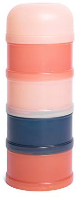 Suavinex 306946 Dosificador para leche en polvo y cereales. Con 4 compartimentos y cierre de rosca. Lavable en lavavajillas. Multicolor rosa - 166 g