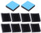 10 Stück 40mm Kühlkörper zum Kleben Kit, 40x40x9mm mit Wärmeleitendem Klebstoff, Aluminium Kühlrippen Kühlkörper für CPU Transistor