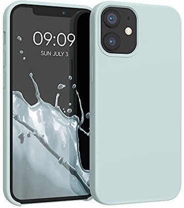 kwmobile Case Compatible with Apple iPhone 12 mini Case - TPU Silicone Phone Cover with Soft Finish - Cool Mint