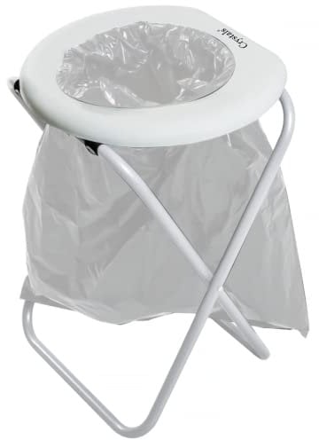 Crystals® Folding Toilet Seat, Outdoor Portable Toilet Chair for Camping Park Travel Fishing
