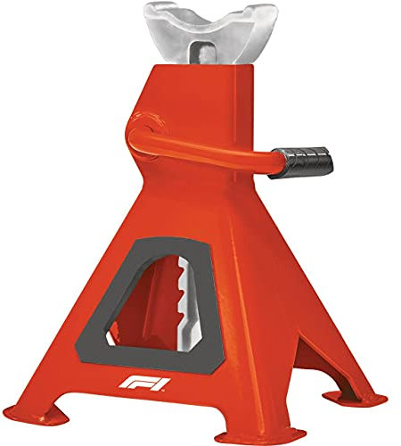 Formula 1 Unterstellbock, 3 Tonnen Traglast, höhenverstellbar von 280 mm bis 420 mm, mit Ratschen-Mechanismus und Sicherheitsbolzen