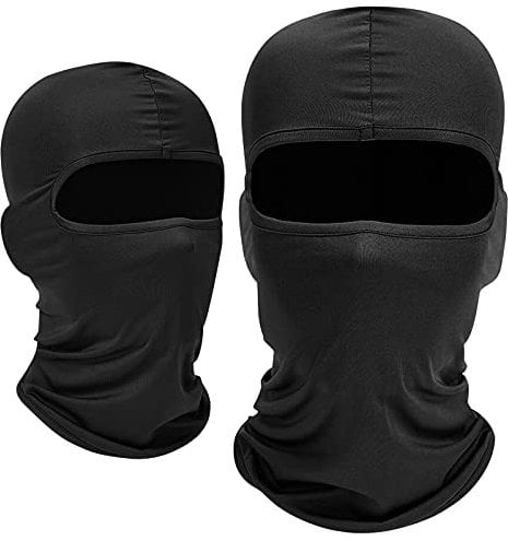 YNR Unisex Adult Sturmhaube Maske Schwarz - Ski, Motorrad, Outdoor - Bequem & Weich - Waschbar