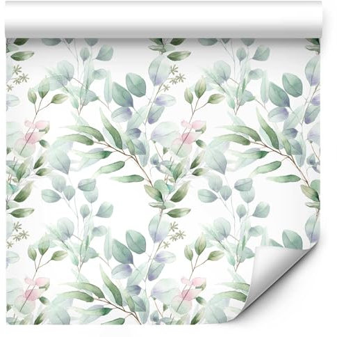 murando Papier Peint intissé 10 m Décoration Murale Tableaux Muraux Tapisserie Photo Panneau décoratif Photo sur le mur Trompe l'oeil blanc vert b-B-0565-j-a