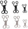 CKANDAY 120 paia di ganci da cucito e occhielli chiusura per reggiseno, vestiti, pantaloni, gonna, giacca in pelliccia, cappotto fai da te, 3 misure, argento e nero, multicolore, M