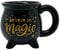 Taza de café, taza de té, taza de tetera, taza de hervidor, taza de bruja, taza de porcelana, capacidad 350 ml, porcelana barnizada negra