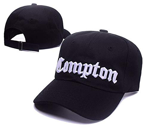 DASEIS Cap Herren West Beach Gangsta City Crip Compton Skateboard Cap Snapback Hat Hip Hops Adjust Flat-Brim Cap, schwarz