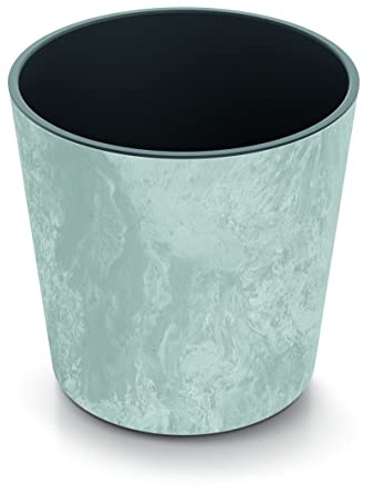 URBNLIVING Large Round Modern Concrete Look Planter Flower Plant Pot Indoor Outdoor Garden Decor Contemporary D30cm xH29.4cm (Concrete)