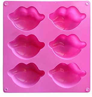 Lip Kisses for Chocolate 3D Red Lips Wedding Valentine's Day Cute Party Decoration Moulds Cake Large Silicone Moulds Silicone Collection Baking Cake Mould Concrete Moulds Mould Silicone