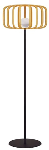 Lumisky Standleuchte, kabellos, Fuß aus Metall, LED, Weiß und mehrfarbig, dimmbar, STANDY Bambus, naturfarben, Höhe 150 cm, mit Fernbedienung