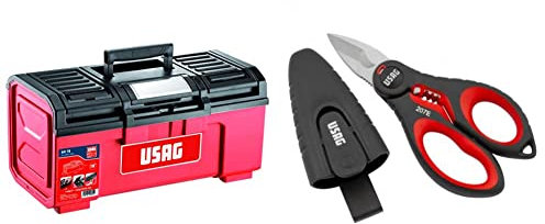 USAG 641 TB U06410005 Cassetta Portautensili 19 (vuota) & 207 E - Forbice professionale per elettricisti 02070006
