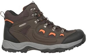 Mountain Warehouse Adventurer Mens Waterproof Boots - IsoDry Shoes with Synthetic Upper, Mesh Lining, Deep Lugs & EVA Cushioning - Spring Summer, Hiking & Outdoors Brown Adult Shoe Size 6
