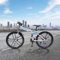 26-Zoll-Erwachsenenfahrrad, Unisex 21-Gang-Faltrad, Mountainbike Vollfederung Faltrad Scheibenbremse Fahrrad, blau und weiß